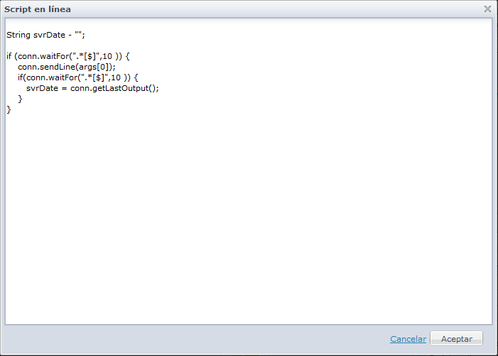 Contenido en línea de la clave privada del operador Ejecutar script SSH