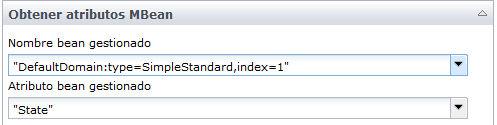 parámetros de entrada de Obtener atributos MBean del operador Obtener atributos MBean