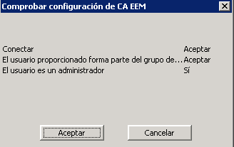 Se muestra la verificación de las credenciales.