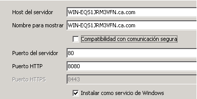Seleccione Instalar como servicio de Windows.