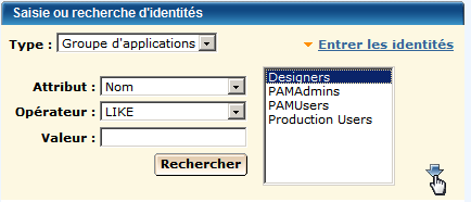 Recherchez un concepteur et sélectionnez-le.