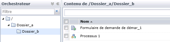 Hiérarchie de dossiers pour une exportation de package de contenu.