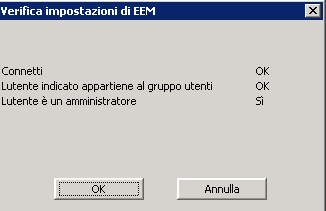 Viene visualizzata la verifica delle credenziali.