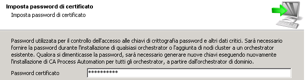 Immettere la password inserita per l'aggiornamento di node1.