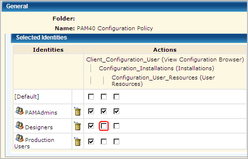 Tasarımcılara ait Configuration _Installation onay kutusunu tıklatın.