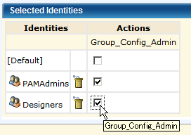 Eklediğiniz grup için Group_Config_Admin eylemini seçin.