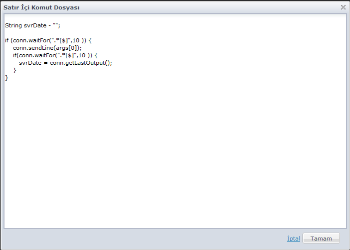 SSH Komut Dosyasını Çalıştırma İşlecindeki Özel Anahtar Satır İçi İçeriği
