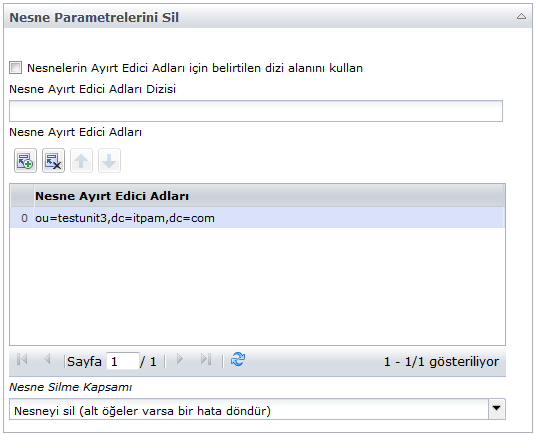 Bir nesneyi silerken işleç başarısı
