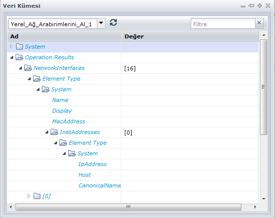 Örnek Değer Eşleştirmesi: Ağ Arabirimleri ve InetAddress'leri