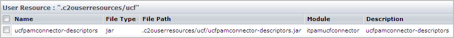 Displays ucfpamconnector-descriptors.jar.