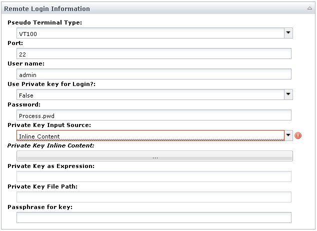 Run SS Script Operator Remote Login Parameters