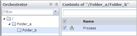 Folder structure in source Orchestrator is /Folder_a/Folder_b/Process.