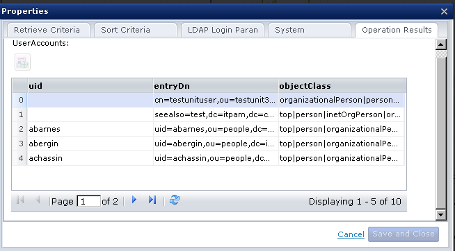 -Operation Results (Get User Operator)