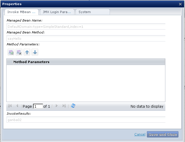 Operator Output Variable Properties (Invoke MBean Method Operator)