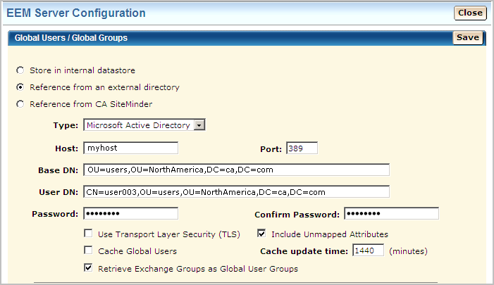 Gobal Users/Global Groups can be defined for NTLM for Active Directory.