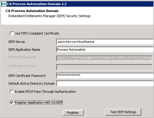 Select the Register check box and click Register.