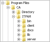 Browse to the directory containing the bin, client, docs, lib, and server directories.