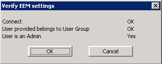 Verification of the credentials is displayed.