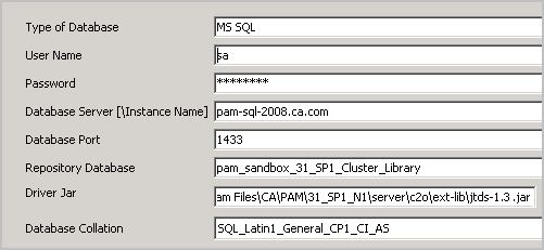 Verify that fields display your previous configuration options.