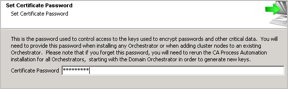 Type the password you typed for the node1 upgrade.
