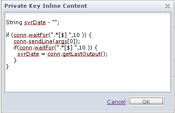 Private Key Inline Content in the Run SSH Script Operator
