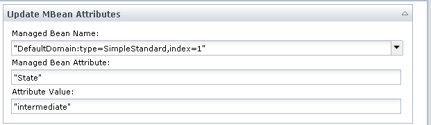 Update MBean Attributes operator input parameters