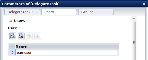 Catalyst CA Process Automation connector parameters for delegating tasks.