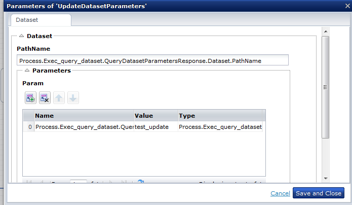 PathName for the UpdateDatasetParameters operation.