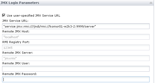Get MBean Attributes Operator's JMX Login Input Parameters