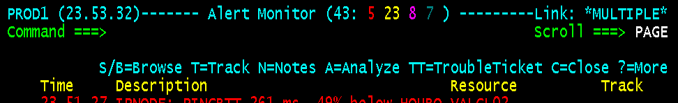The Alert Monitor title line shows the number of alerts at each severity level.