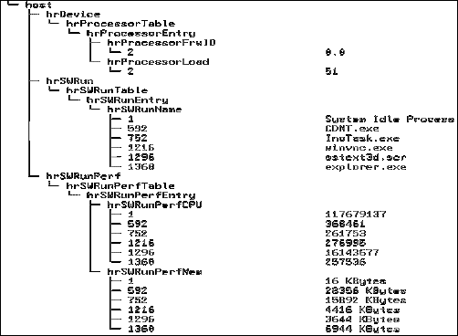 More detailed view of the host section