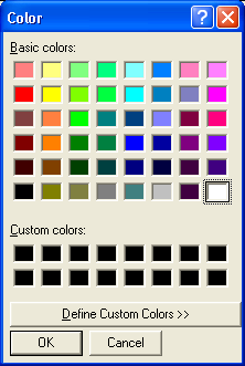 Column Color Code Dialog option's Color Dialog