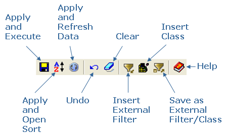Filter Dialog Toolbar