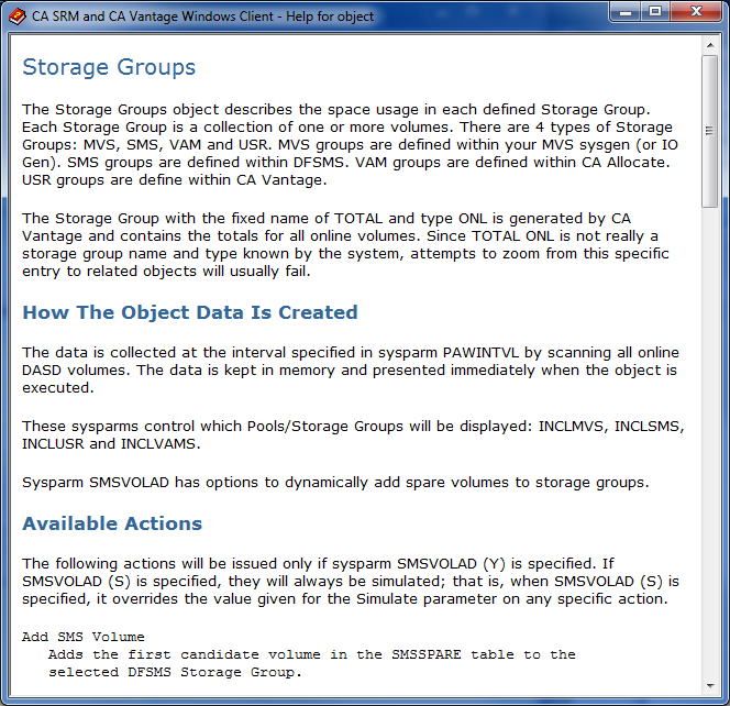 This is a screen shot example of the Help About Object window.