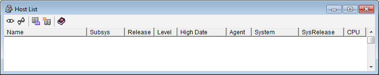 This is an example of the Host List window.