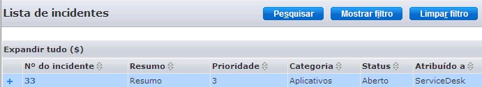 Linha única de grade de dados