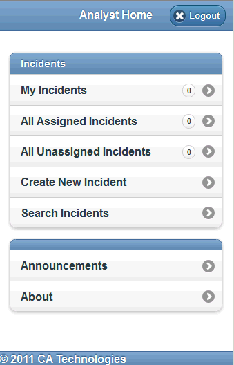 Mobile Analystenstartseite