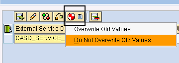 Shows the Generate icon and Do Not Overwrite Old Values option