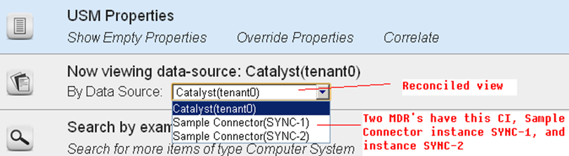 This screenshot shows the associated domain managers.