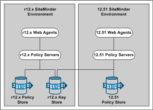 Graphic showing the r12.x common key store deployment