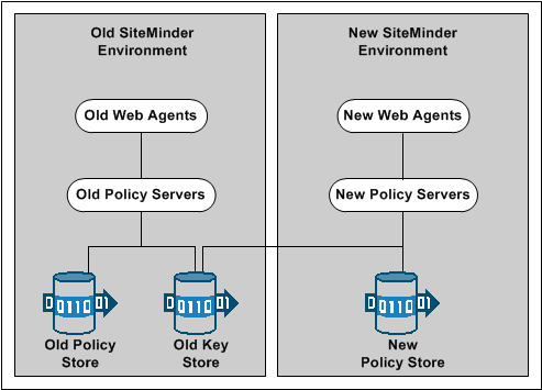 Graphic showing the r12.x common key store deployment