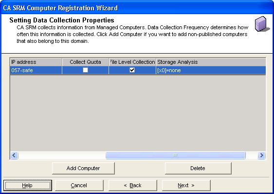 Computer Registration - File Level Collection