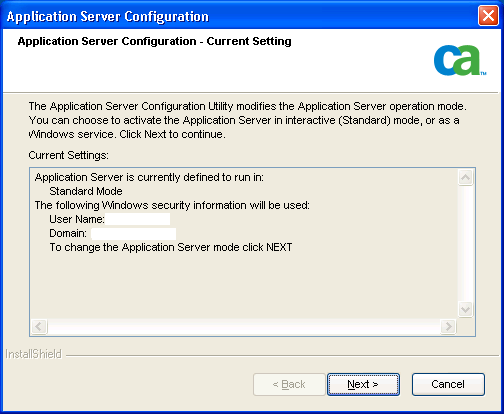 Application Server Mode