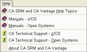 This illustration is a screen shot example of the Help menu.