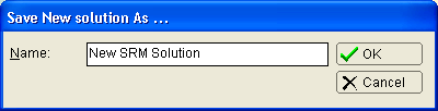 This illustration is a screen shot example of the Save New Solution As... dialog.