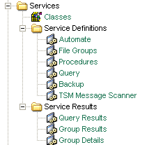 This illustration is a screen shot example showing the expansion of the Open Systems Services folder in the Object Tree.