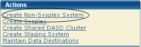 Create New Non-Sysplex