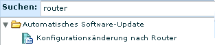 Berichtsliste - gezeigt wird die Suche nach Router-Berichten