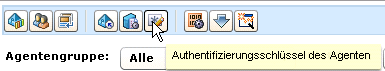Schaltfläche "Agenten-Explorer": zeigt die ausgewählte Schaltfläche "Authentifizierungsschlüssel des Agenten" an
