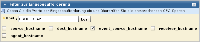 Beispieleingabeaufforderung: zeigt die Hostsuche an